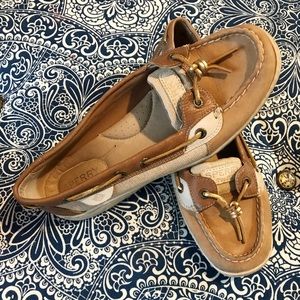 Gold Sperry Boat Shoes